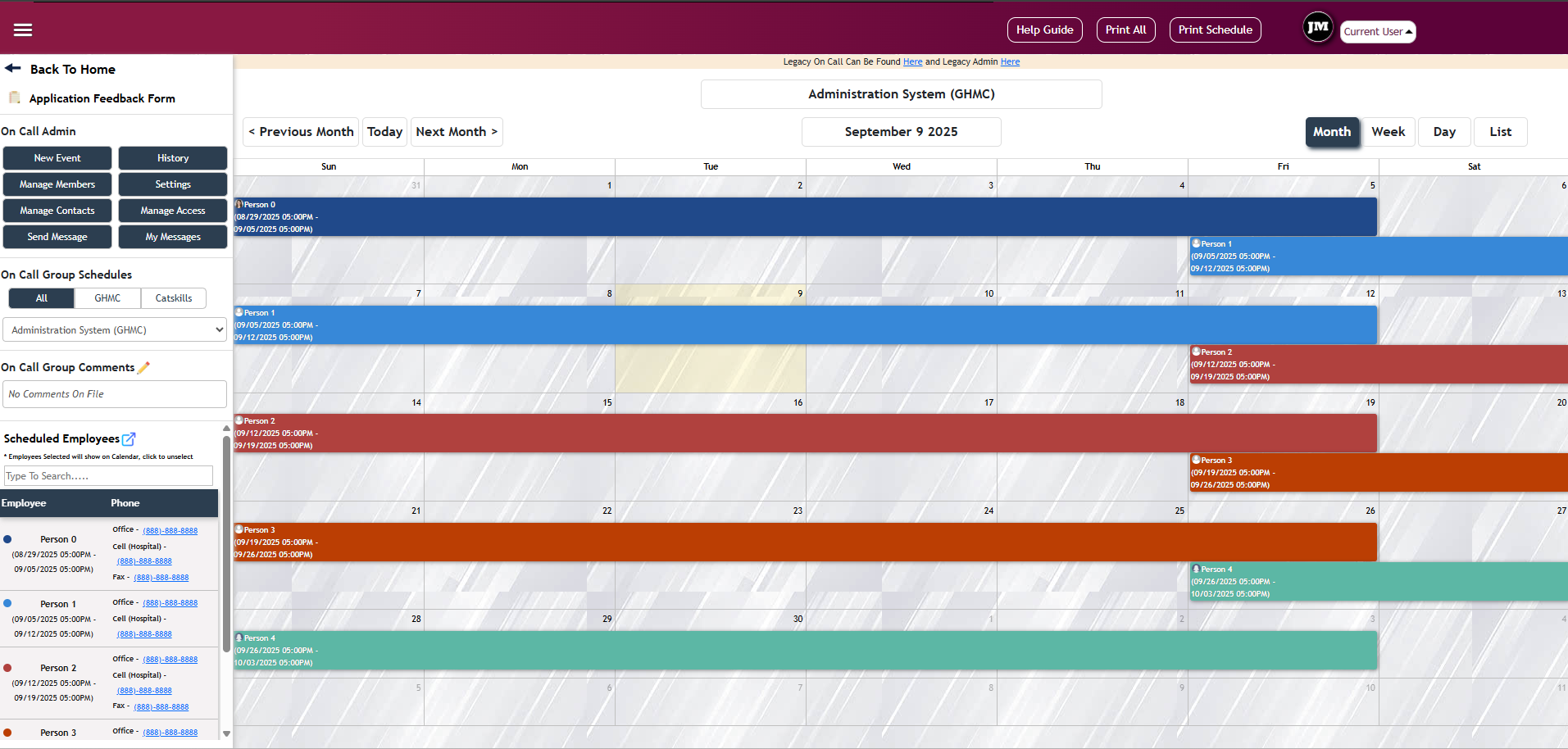 On-Call Scheduling Dashboard