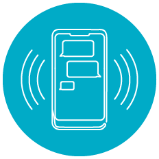 A phone with a notification